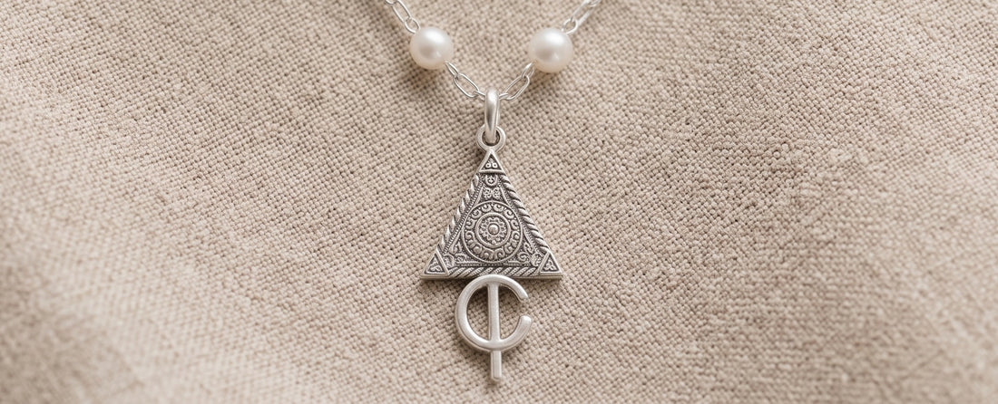 Fibule kabyle traditionnelle tabzimt en argent ciselé et motifs berbères