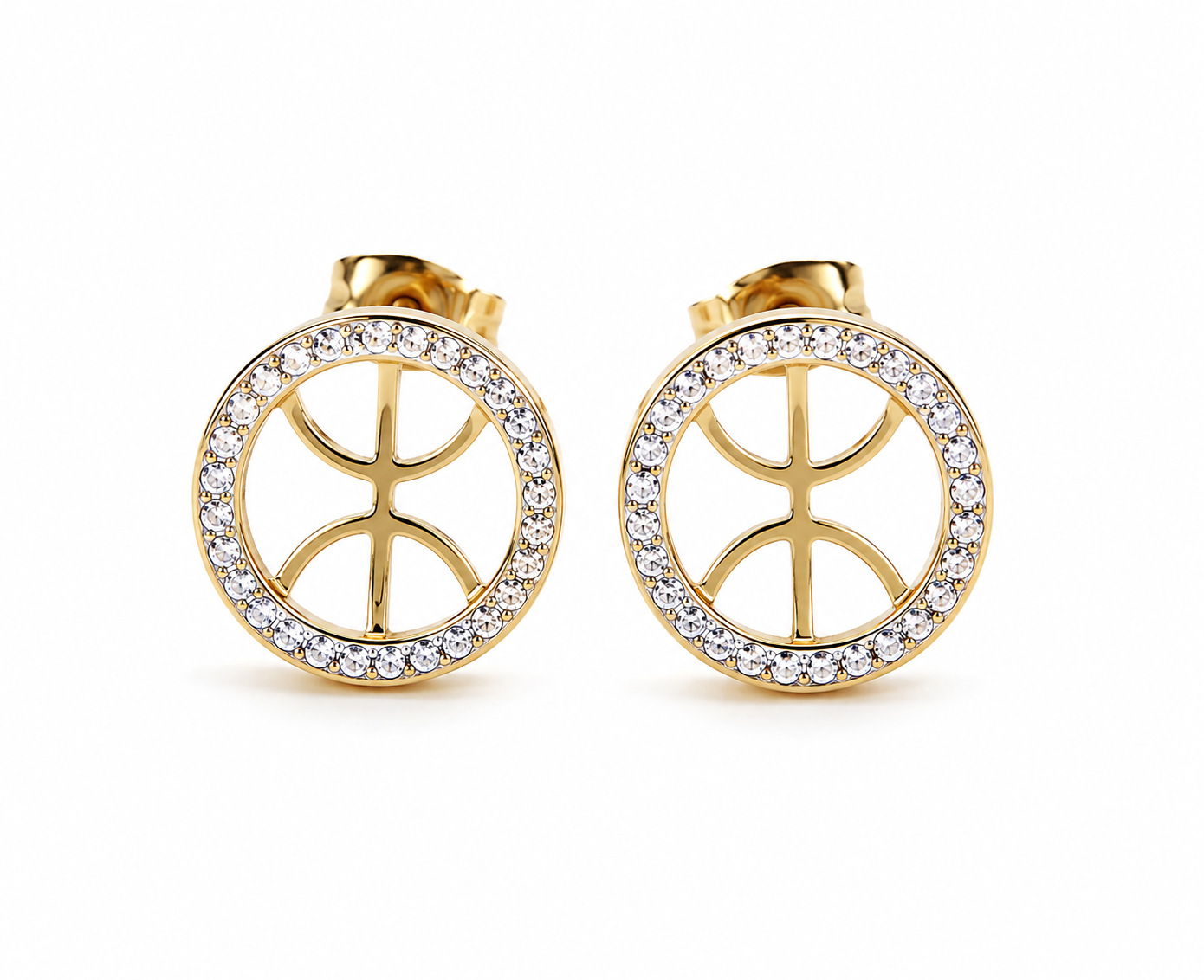 Boucles d'Oreilles Clous Berbères "Cercle de Vie" – Yaz (ⵣ)