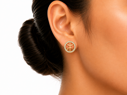 Boucles d'Oreilles Clous Berbères "Cercle de Vie" – Yaz (ⵣ)