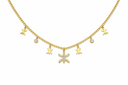 Collar Ras de Cuello Bereber con Colgantes Yaz y Cristales