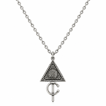 Collier Kabyle Triangle Gravé et Symbole Amazigh